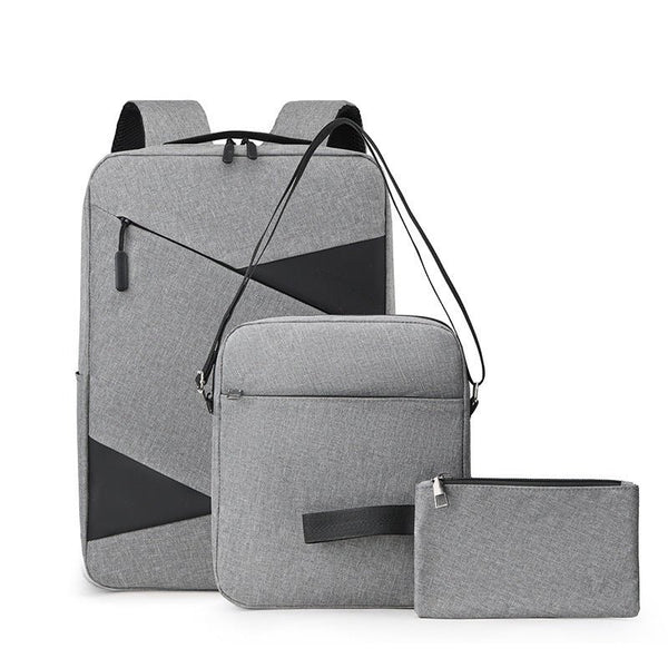 Business Trip Computer Backpack Men's Three-piece Set