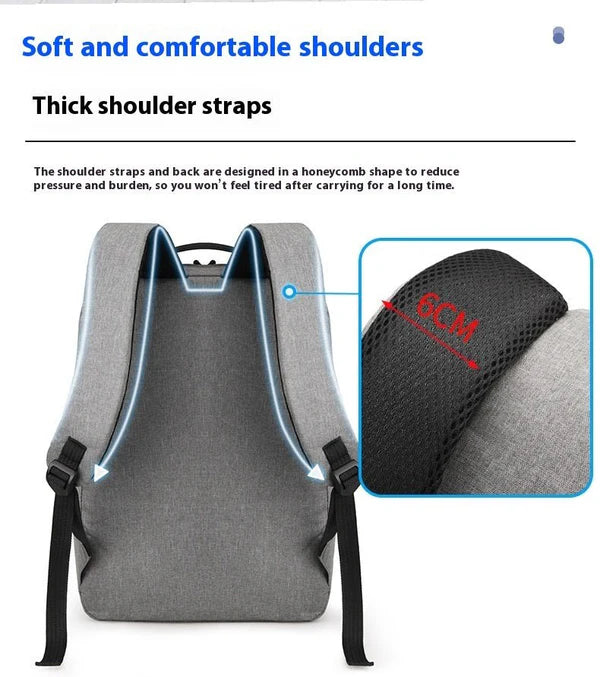 Business Trip Computer Backpack Men's Three-piece Set